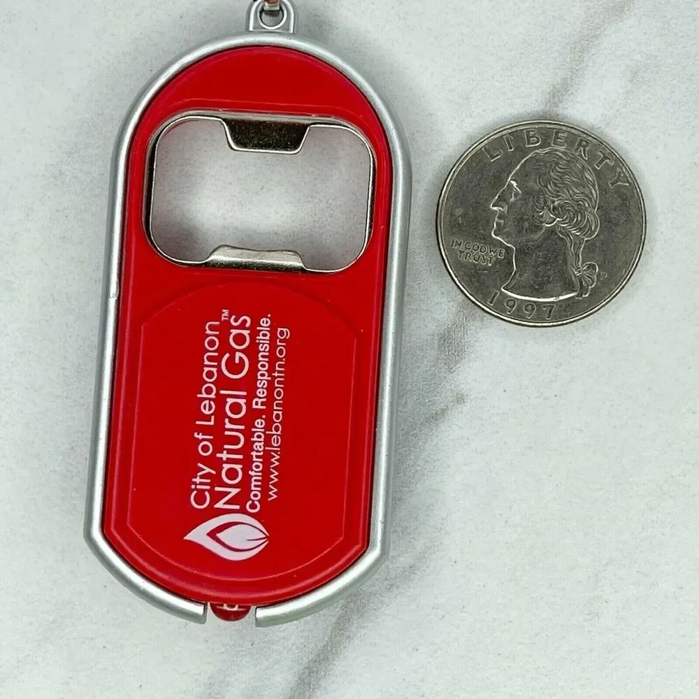 City of Lebanon Tennessee Natural Gas Flashlight Bottle Opener Keychain